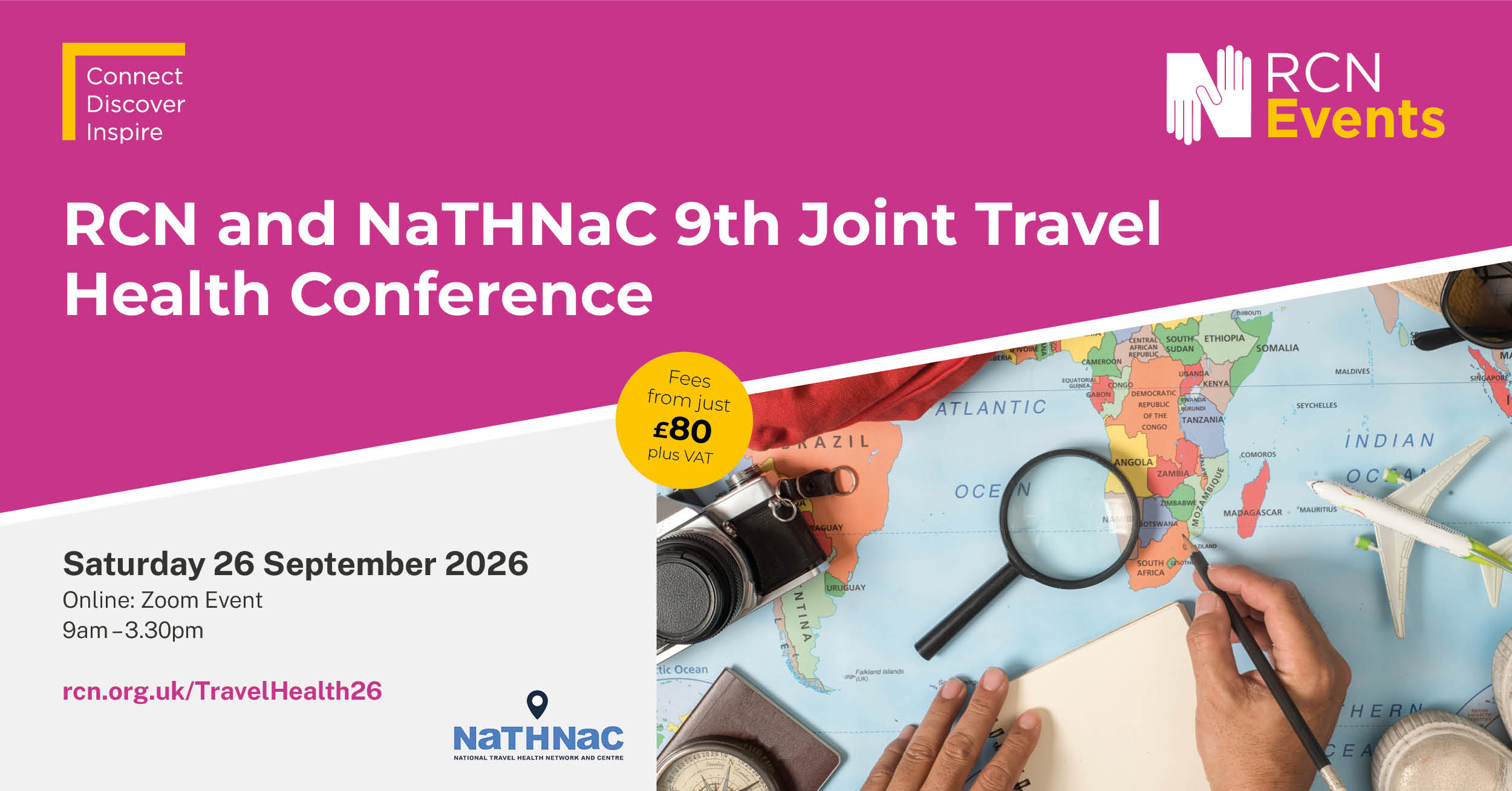 RCN and NaTHNaC 9th Joint Travel Health Conference 2026 Flyer for RCN NaTHNaC 9th Joint Travel Health Conference 2026