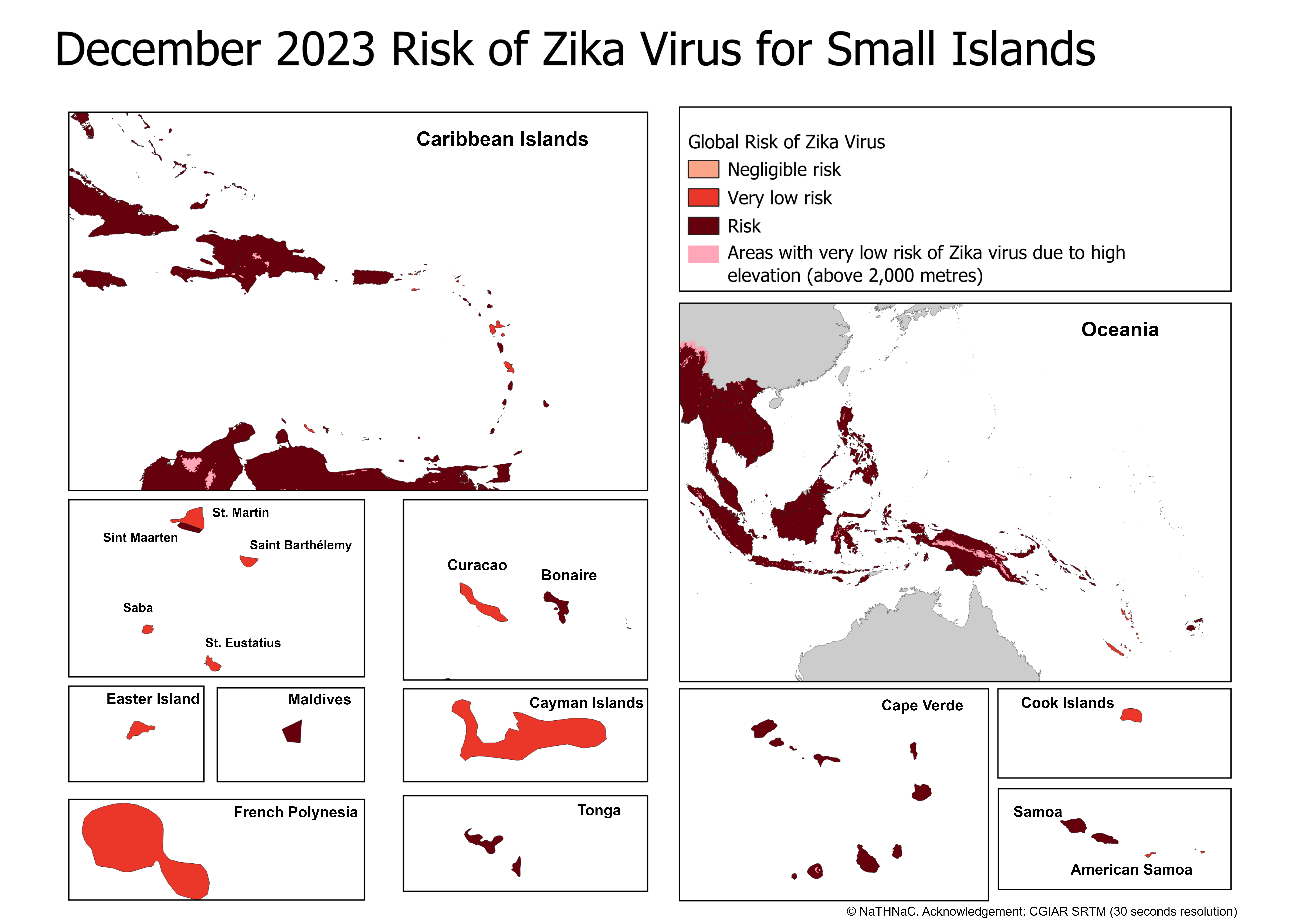 Risk of Zika virus for small islands